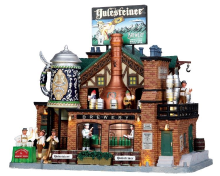 Lemax   'Yulesteiner Brewery'   Verlicht gebouw met animatie & muziek/geluid   Inclusief adapter