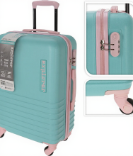 ProWorld Explorer Koffer Trolley   18 inch, Mintgroen & Roze, 30 L