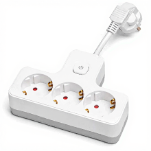 Aigostar stekkerdoos met snoer/Duits 3 voudig/3 G 1,0 mm²/5 cm/kort snoer/