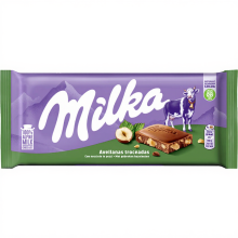 Milka Bar Gebroken Hazelnoten   90 g