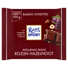 Ritter Sport Rozijn Hazelnoot   100 g