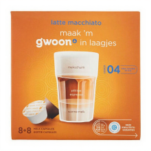 G'woon Latte Macchiato Koffiecapsules   16 stuks