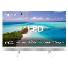 METZ Lifestyle draagbare TV 32 inch HD Smart TV QLED+, 32MQE7100Z, Power C (compatibel met powerbank), HDR10, dbx TV, Dolby Audio, Chromecast, spraakbediening, tuner DVB T/T2/C/S/S2 (Energy Efficiency E)