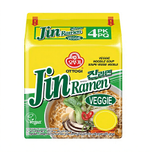Ottogi Koreaanse Jin Ramen (Veggie)   4 x 110 g