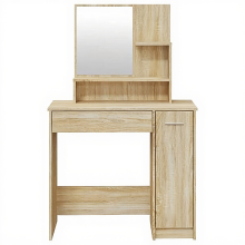 VidaXL kaptafel met spiegel   Sonoma eik, 865 x 35 x 136 cm
