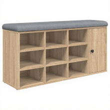 VidaXL Schoenenbank   Behandeld hout, Sonoma eiken afwerking, 102 x 32 x 50 cm