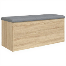 VidaXL opbergbank   Samengesteld hout, sonoma eiken afwerking, 102 x 42 x 45 cm