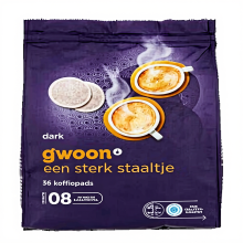 G'woon donker gebrande koffiepads   36 stuks