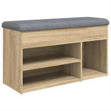 VidaXL schoenenbank   Behandeld hout, Sonoma eiken afwerking, 82 x 32 x 45,5 cm