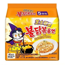 Samyang Buldak Quattro kaas ramen, 5 x 145 g