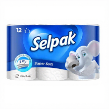 Selpak toiletpapier wit 3 laags 12 rollen（superzacht）superzacht 12 rollen