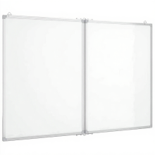 Vida vidaXL Whiteboard magnetisch inklapbaar 120x100x1,7 cm aluminium