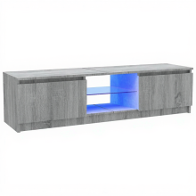 VidaXL Tv meubel met LED verlichting 120x30x35,5 cm grijs sonoma eiken