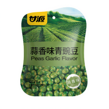 Gan Yuan Groene Erwten met Knoflooksmaak, 75 g (Bevat 7 Individuele Pakjes)
