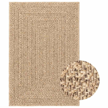 VidaXL ZIZUR Binnen/Buiten Tapijt   Jute Look, 120 x 170 cm, Bruin