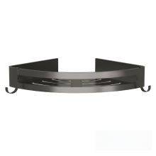 Ochama x J.ZAO driehoekig hoekrek van aluminiumlegering, badkamer opbergrek zonder boren, toilet  en badkamer hoekmand, wandgemonteerde opbergmand met haak voor doucheruimte, 44 cm