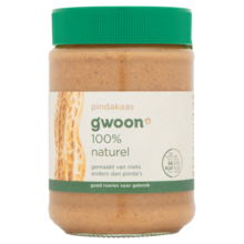 G'woon Pindakaas 100% Natuurlijk   350 g