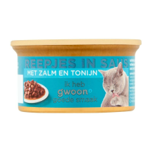 G'woon Reepjes In Saus Met Zalm En Tonijn 85 g
