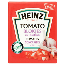 Heinz In blokjes gesneden Tomaten Met Knoflook   390 g