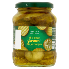 G'woon Zoetzure Augurkschijfjes met Dille   330 g