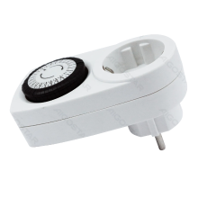 Aigostar tijdschakelaar/mechanisch/Duits stopcontact 16 A/max. 24 Uur/mini type/wit/PC