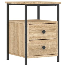 VidaXL Nachtkastje   Houten afwerking Sonoma eiken, 34 x 35,5 x 50 cm