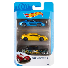 Hot Wheels gegoten voertuig 3 delige set assortiment   1:64 schaal, metaal