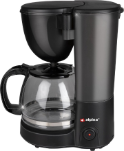 Alpina Koffiezetapparaat Filterkoffie warmhoudplaat Pauzefunctie 750 W 1.25 L 10 12 Kopjes Zwart