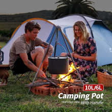 NatureHike 1 6 Persoons Camping Soeppan Set met Deksel Draagbaar Ophangbaar