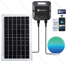 Aigostar Bluetooth mesh, slimme vloerlamp op zonne energie, 35 W RGBCCT kleurrijke lamp
