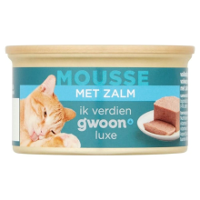 G'woon kattenmousse met zalm 85 g