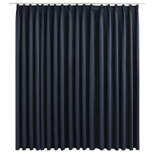 VidaXL Gordijn verduisterend met haken 290x245 cm antraciet