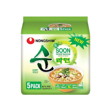NongShim instant vegetarische groentennoedels 112 g, verpakking van 5