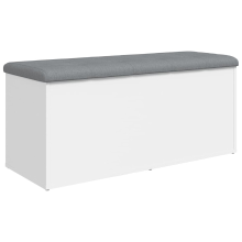 VidaXL Opbergbankje 102x42x45 cm bewerkt hout wit