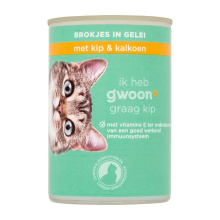 G'woon Brokjes In Gelei Met Kip & Kalkoen 405g