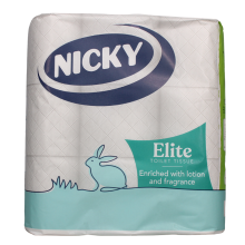 Nicky Elite gewatteerd toiletpapier 3 laags verpakking van 9 stuks