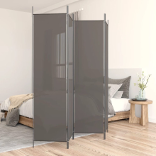 VidaXL 4 panelen kamerscherm van stof   antraciet, 200 x 220 cm