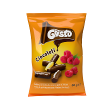Gusto Ciocoleti framboos – met chocolade omhulde maïspuffs (50 g)