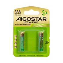 Aigostar Oplaadbare Batterij AAA 900 mAh 1.2 V 2 stuks