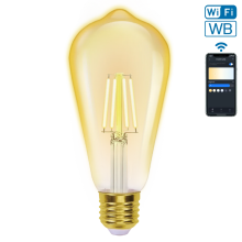 Aigostar WiFi WB slimme filamentlamp ST64 E27 amber