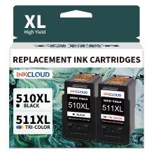 Inkcloud 510XL/511XL zwart gereviseerde cartridge voor Canon Pixma MP495 iP2700 MX410 1 zwart 1 kleur