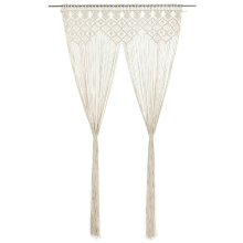 VidaXL Macramé Gordijn   Katoen, Crème, 140 x 240 cm