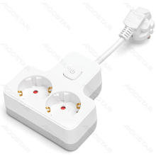 Aigostar Power strip with cord/German 2 way/3G1.0Mm2/5cm/Short wire/