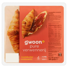 G'woon Boter Croissants   4 stuks, 180 g
