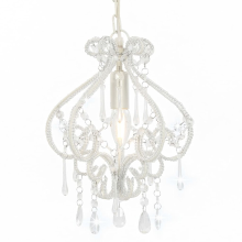 VidaXL Plafondlamp met kralen rond E14 wit