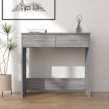 VidaXL Bureau   Behandeld hout, Grijs Sonoma Eiken, 80 x 40 x 75 cm