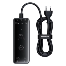 Opladers Baseus GaN Digital 240 W 3xUSB C, 1xUSB, 1xDC zwart