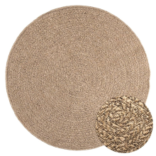 VidaXL ZIZUR Rond Tapijt   120 cm, Jute Look