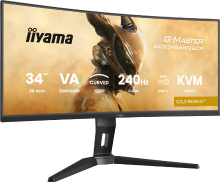 Iiyama G MASTER GCB3486WQSCP B1 Gold Phoenix gebogen monitor met verversingssnelheid van 240 Hz, responstijd van 0,4 ms en KVM schakelaar