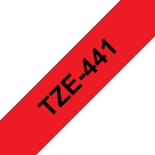 Brother TZE 441 labelprintertape zwart op rood 18 mm glans